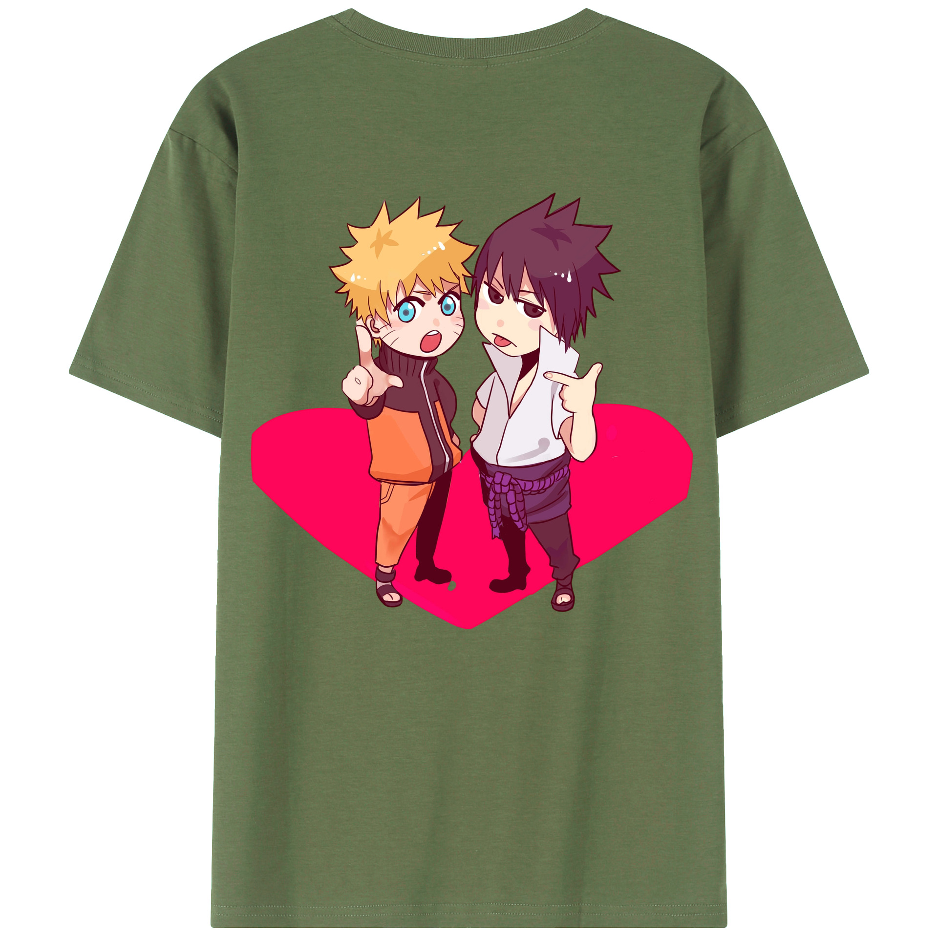 （画像用） NARUTO -ナルト- うずまき ナルト Uzumaki Naruto 綿100％ メンズ半袖Tシャツ（バックプリント） 通気性